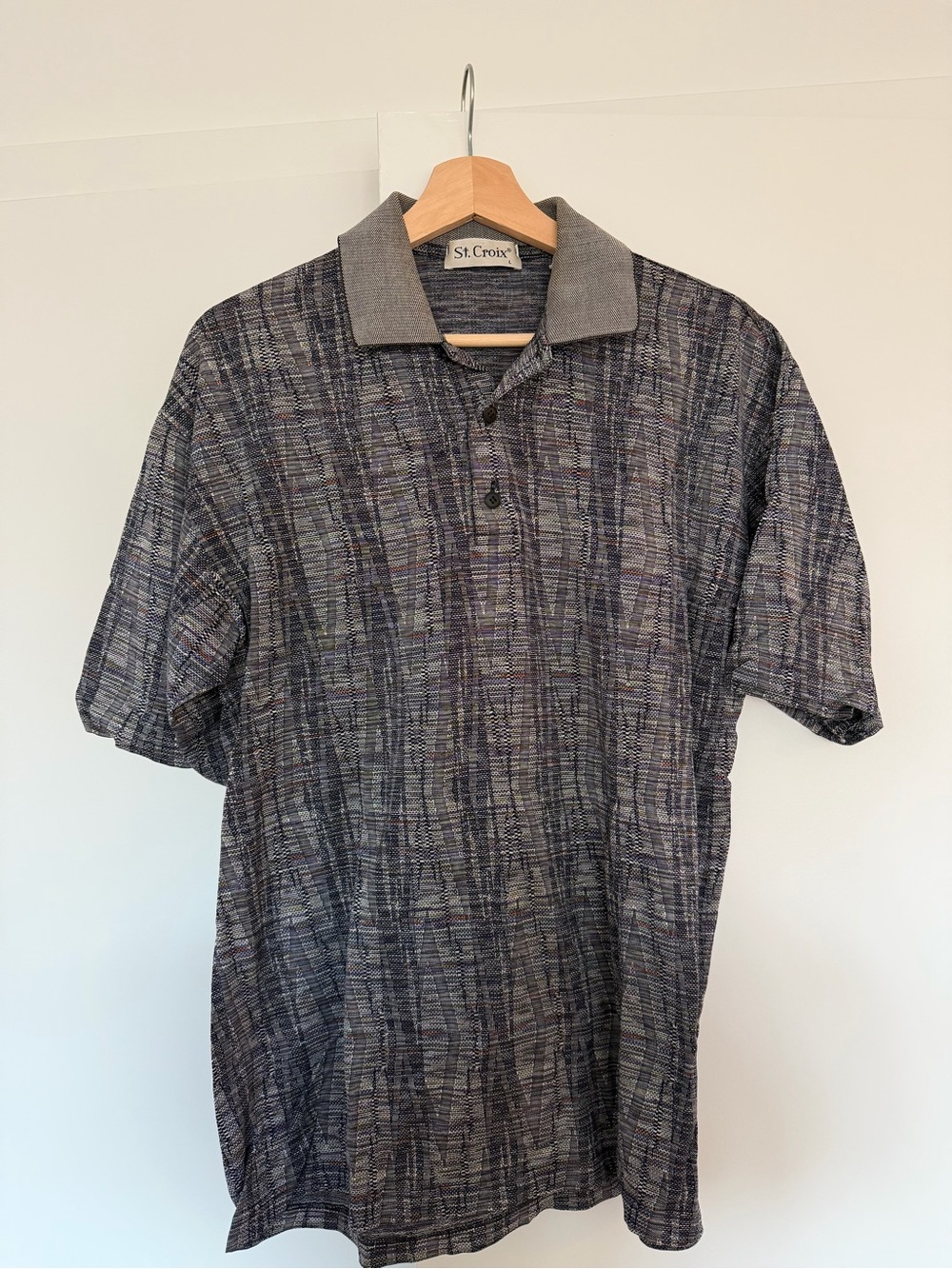 Men's Vintage St. Croix Textured Knit Polo Shirt